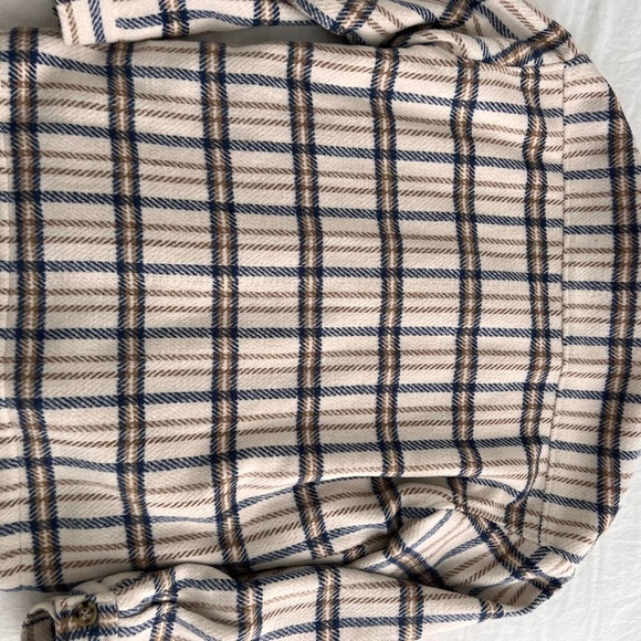 Ottawa the label cream & blue FLANNEL SHIRT/JACKET - size large - Sherpa - Picture 4 of 5